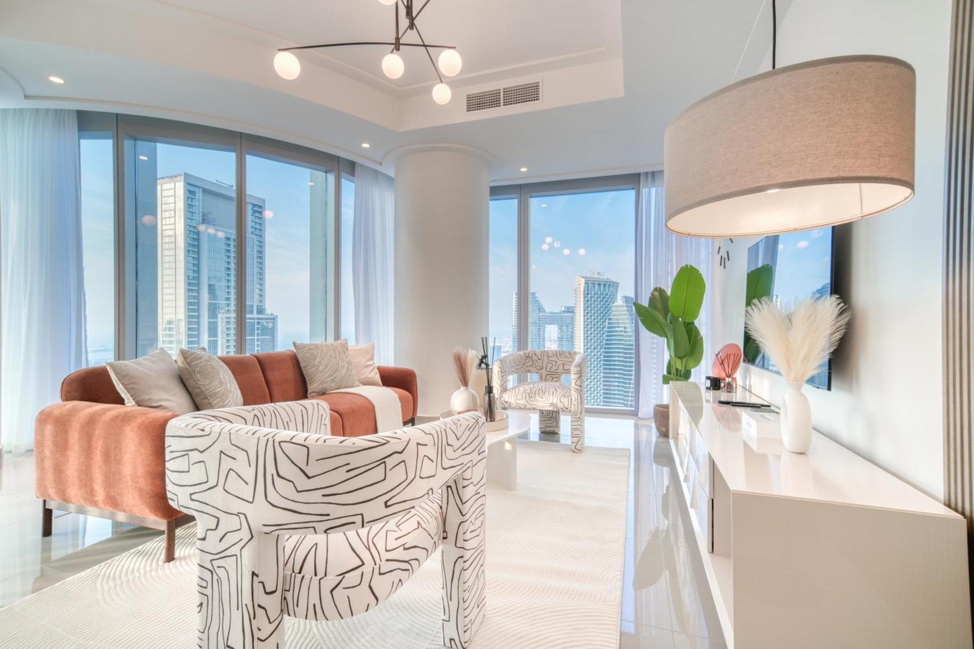 Downtown Luxury - Stunning Burj Khalifa & Sea View - 5 Minutes Walk To Dubai Mall Екстериор снимка
